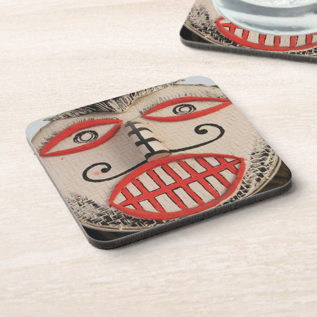 Thai Ghost Face, Phi Ta Khon Mask Festival, Loei Getränkeuntersetzer (Linke Seite)