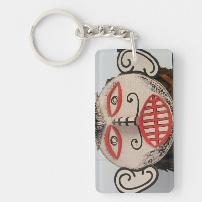 Thai Ghost Face, Phi Ta Khon Mask Festival, Loei Schlüsselanhänger (Vorderseite)