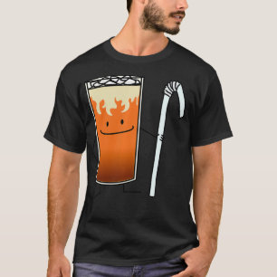 Thai Iced Tea Bendy Straw Happy Drink Thailand T-Shirt