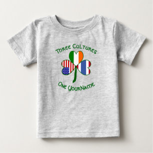 Thai Irish American Kleeblatt Flag Personalisiert Baby T-shirt