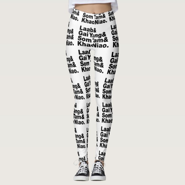 Thai Isaan Street Food Leggings (Vorderseite)