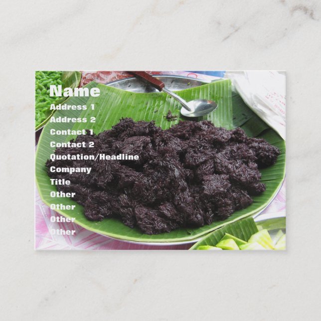 Thai Lao Black Rice [Khao Niao Dam] Visitenkarte (Vorderseite)