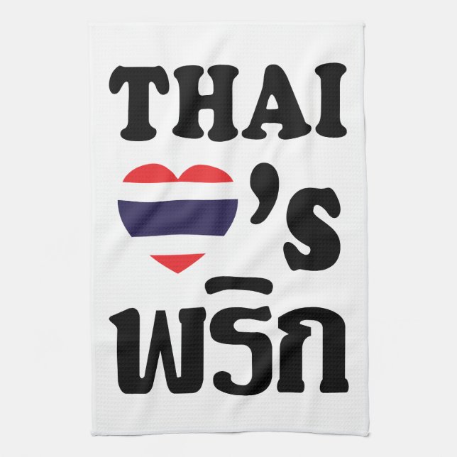 THAI LIEBE PHRIK (CHILI) Thai Food Handtuch (Vertikal)