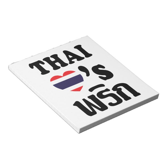 THAI LIEBE PHRIK (CHILI) Thai Food Notizblock (angewinkelt)