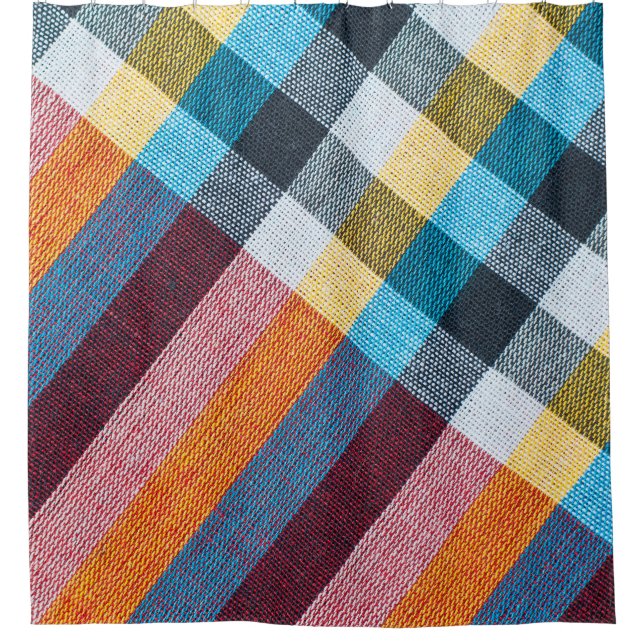 Thai Loincloth: Closeup Fabric Texture. Duschvorhang (Vorderseite)