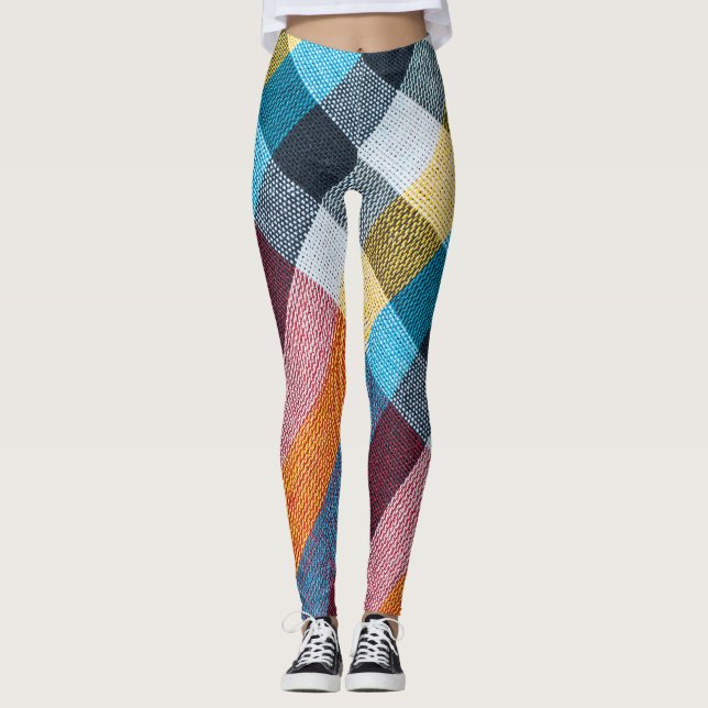 Thai Loincloth: Closeup Fabric Texture. Leggings (Vorderseite)