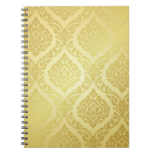 Thai Muster höchstes Gold Hintergrundthai, Muster, Notizblock