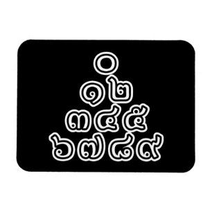 Thai Numbers Pyramid ♦ Thai Language Script ♦ Magnet