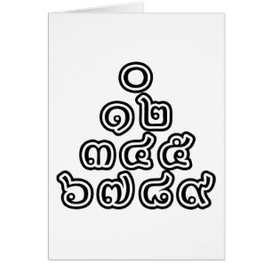 Thai Numbers Pyramid ♦ Thai-Sprachskript ♦