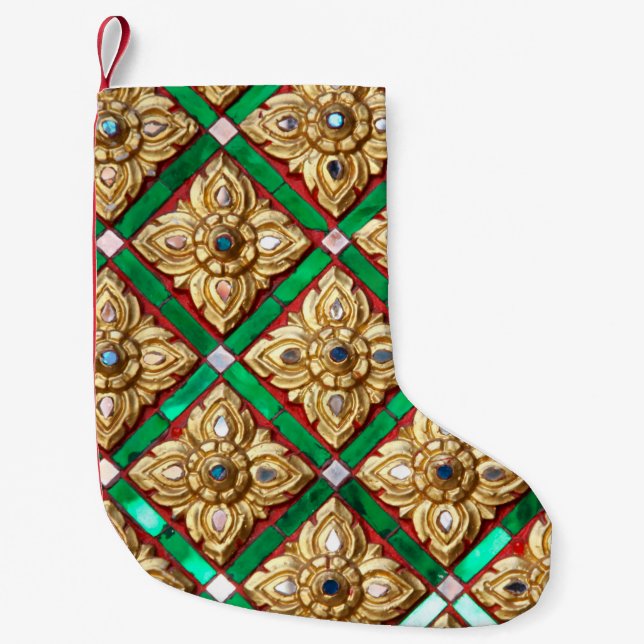 Thai pattern inside wall of Thai templethailand, a Kleiner Weihnachtsstrumpf (Vorderseite)