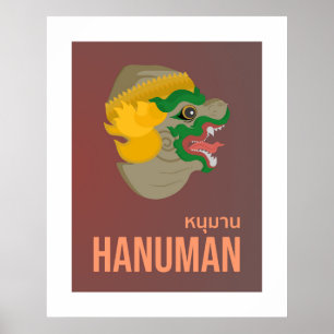 Thai Ramakien Charakter, Hanuman Wall Art Poster