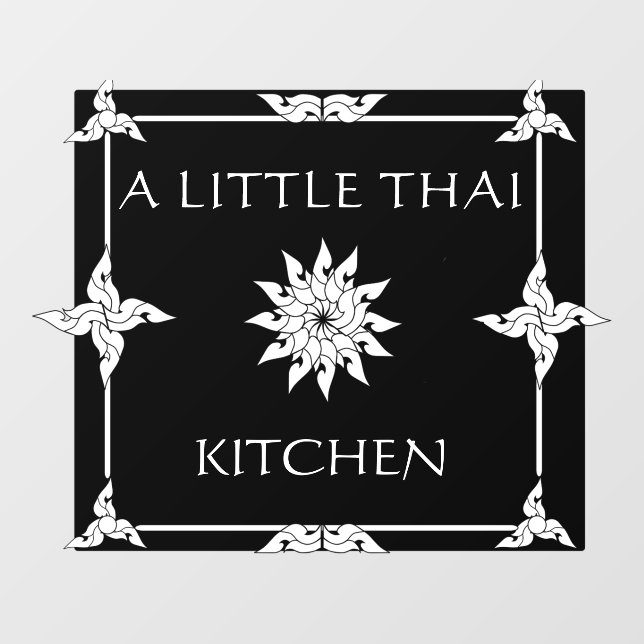 Thai Restaurant Thailand Blume individuell anpasse Fensteraufkleber (Blatt)