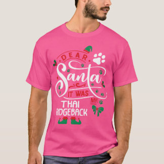 Thai Ridgeback Hund Weihnachtsjunges züchten lusti T-Shirt
