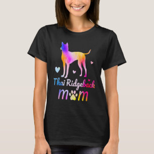 Thai Ridgeback Mama Farbige Wasserfarbe Hundemama T-Shirt