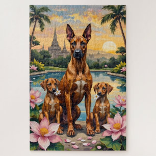 Thai Ridgeback Tropical Lotus Kunst Puzzle