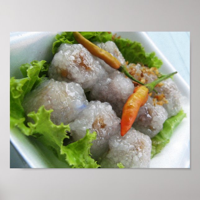 Thai Sago mit Chili ... Thailand Street Food Poster (Vorne)