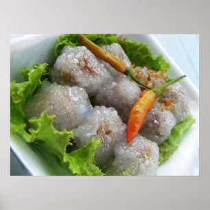 Thai Sago mit Chili ... Thailand Street Food Poster