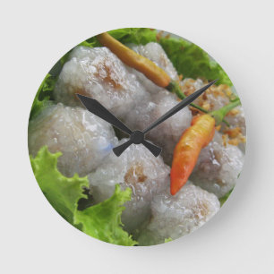 Thai Sago with Chili ... Thailand Street Food Runde Wanduhr