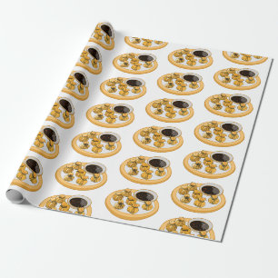 Thai Shrimp Cartoon Illustration Geschenkpapier