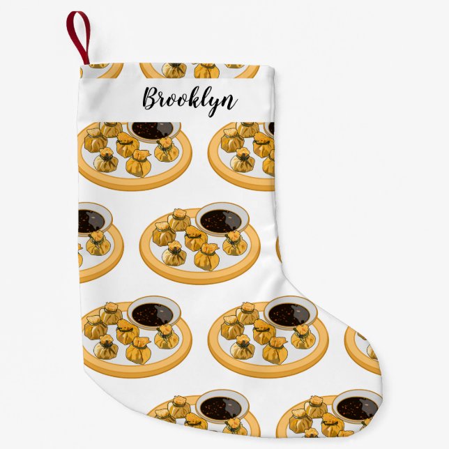 Thai Shrimp Cartoon Illustration Kleiner Weihnachtsstrumpf (Vorderseite)