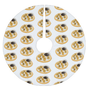 Thai Shrimp Cartoon Illustration Polyester Weihnachtsbaumdecke