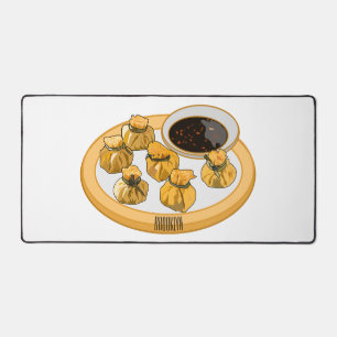 Thai Shrimp Cartoon Illustration Schreibtischunterlage