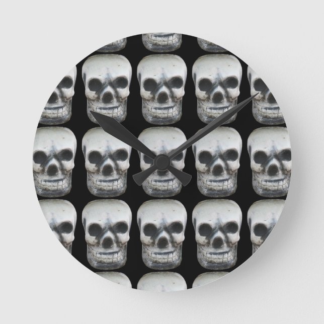 Thai Skull Runde Wanduhr (Vorderseite)