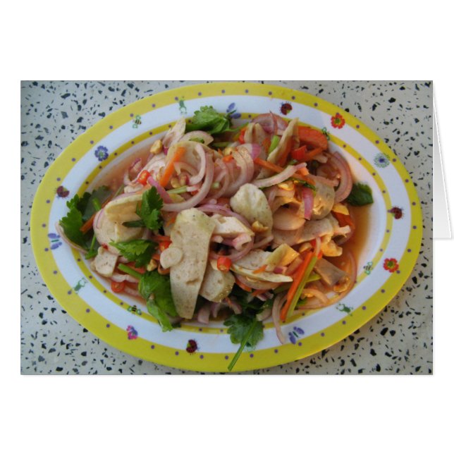 Thai Spicy Wurst Salat ... Asian Street Food (Vorderseite (Horizontal))