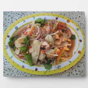 Thai Spicy Wurst Salat ... Asian Street Food Fotoplatte