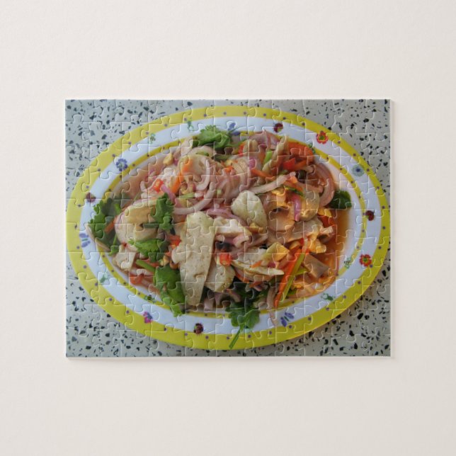Thai Spicy Wurst Salat ... Asian Street Food Puzzle (Horizontal)