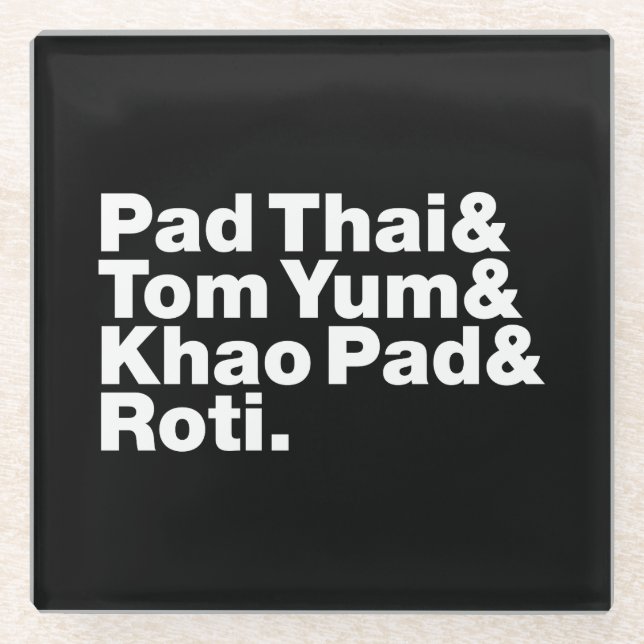 Thai Street Food Glasuntersetzer (Vorderseite)