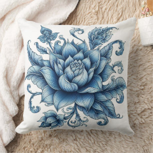 Thai Style Lotus Large Kissen