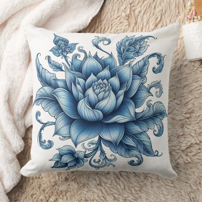 Thai Style Lotus Large Kissen (Decke)