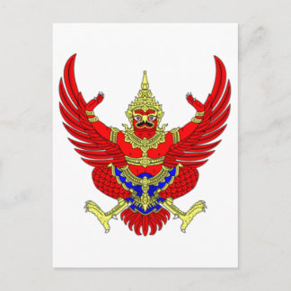 THAI THAILAND COAT VON WAFFEN EMBLEM FLAG POSTKARTE