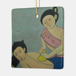 Thai Traditionelle Massage Keramikornament