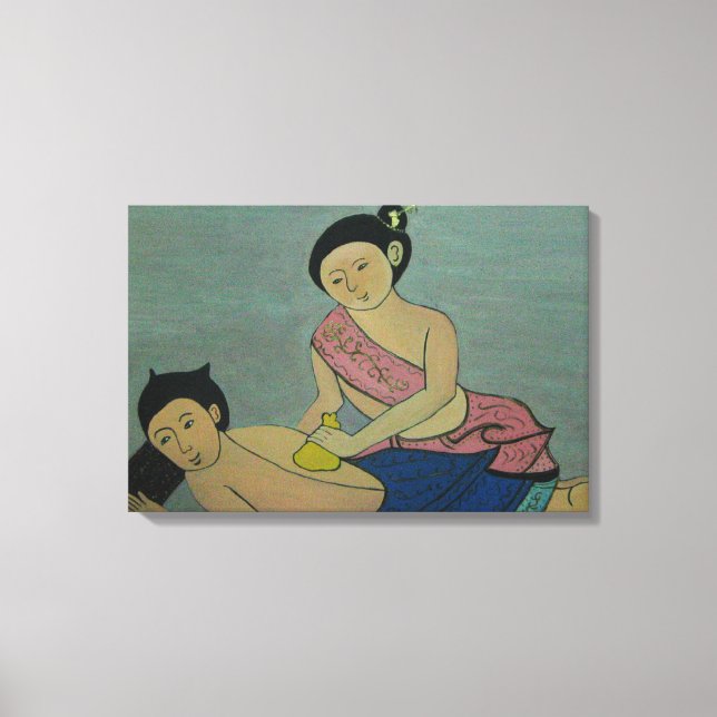 Thai Traditionelle Massage Leinwanddruck (Vorderseite)