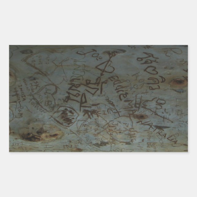 Thai Tree Graffiti Rechteckiger Aufkleber (Vorderseite)