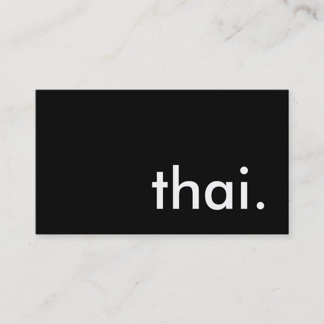 Thai. Visitenkarte (Vorderseite)