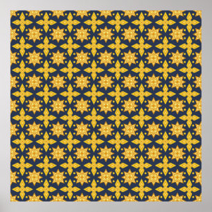 Thai Ziermuster Hintergrund Abstract, ancien Poster