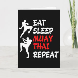 Thaiboxen Kickboxen Essen Schlafen Muay Thai Karte