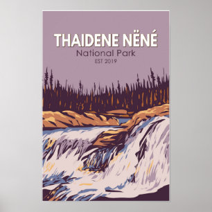 Thaidene Nene Nationalpark Kanada Reise Vintage Poster