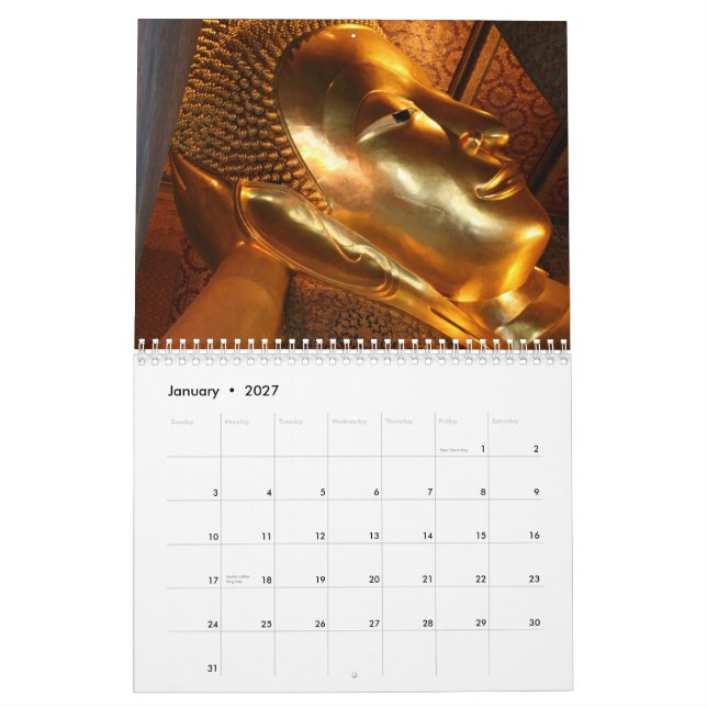 Thailand 2010 kalender (Jan 2027)