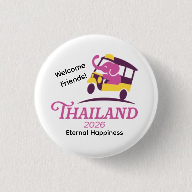 Thailand 2026 International Convention Pin Button (Vorderseite)