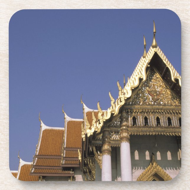 Thailand, Bangkok. Morgensonne reflektiert von Getränkeuntersetzer (Vorderseite)