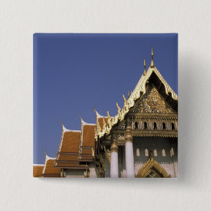Thailand, Bangkok. Morgensonne spiegelt sich in Button