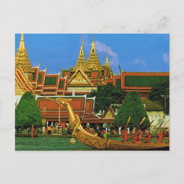 Thailand, Bangkok Royal Barkasse Postkarte (Vorderseite)