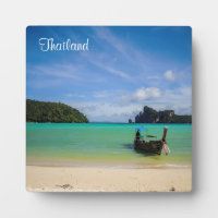 Thailand Beach Foto mit Fischerboot