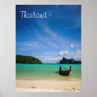 Thailand Beach Foto mit Fischerboot