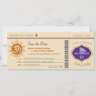 Thailand Bordkarte Save the Date
