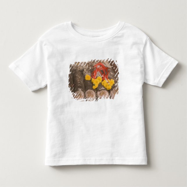 Thailand, Buddhas Füße und Marigold-Angebot Kleinkind T-shirt (Vorderseite)